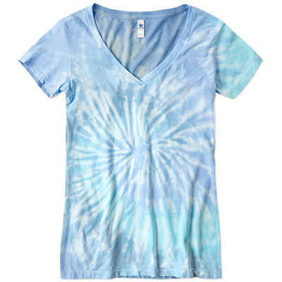 Colortone Ladies Tie-Dye V-Neck Tee